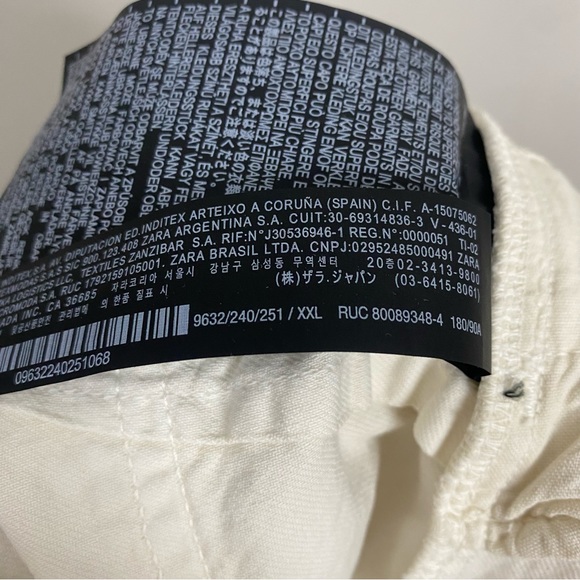 NWT Zara The Mercer Jogger 100% Cotton Jeans in Ecru Cream size XXL - Picture 14 of 16